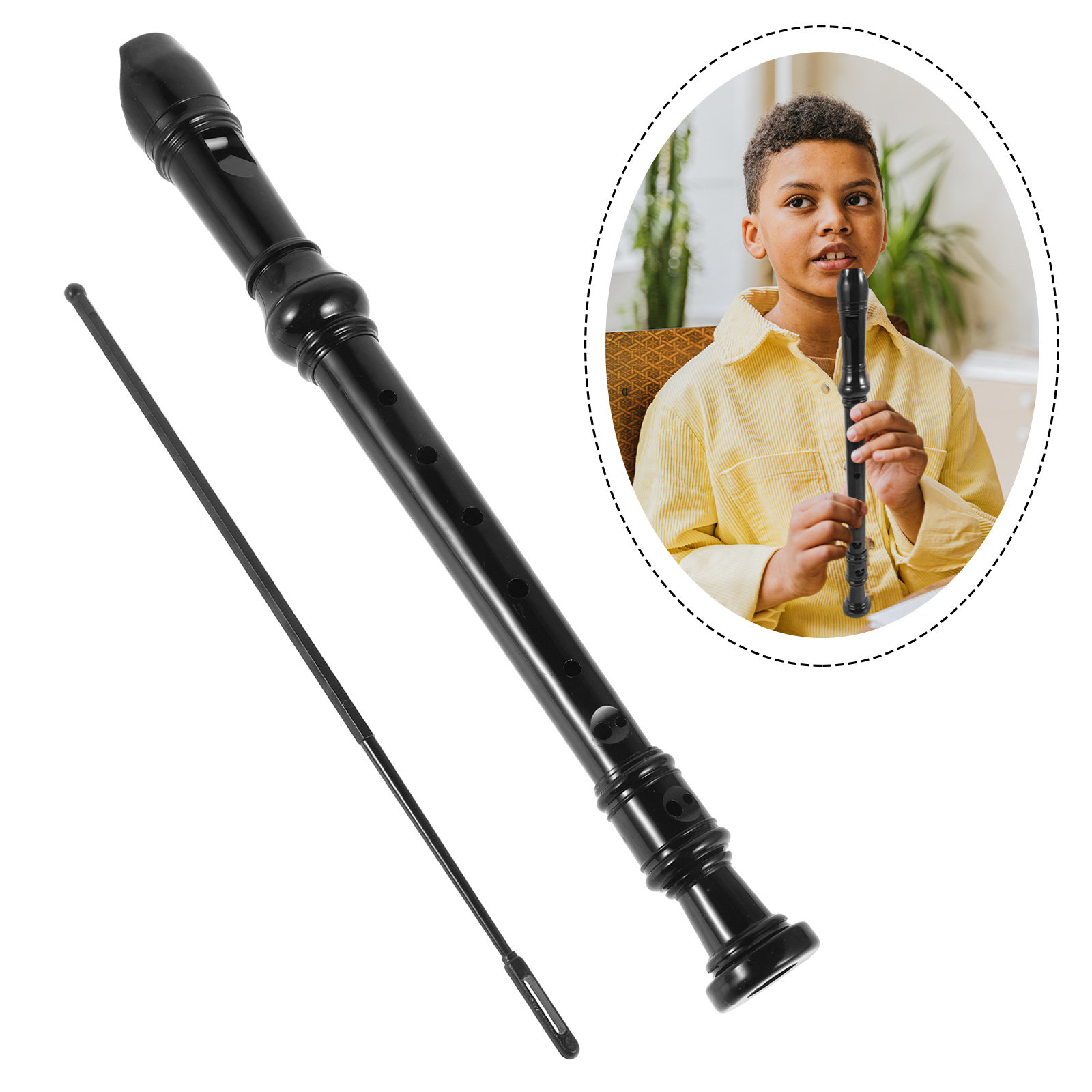 8 Hole Black Transparent ABS P - Soprano Recorder Plastic 评论和价格